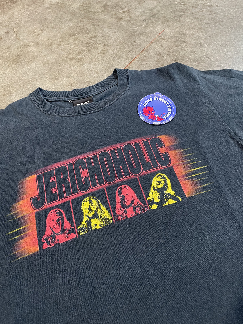Vintage Chris Jericho Faded Distressed Thrashed Wrestling Tee XL 22x29